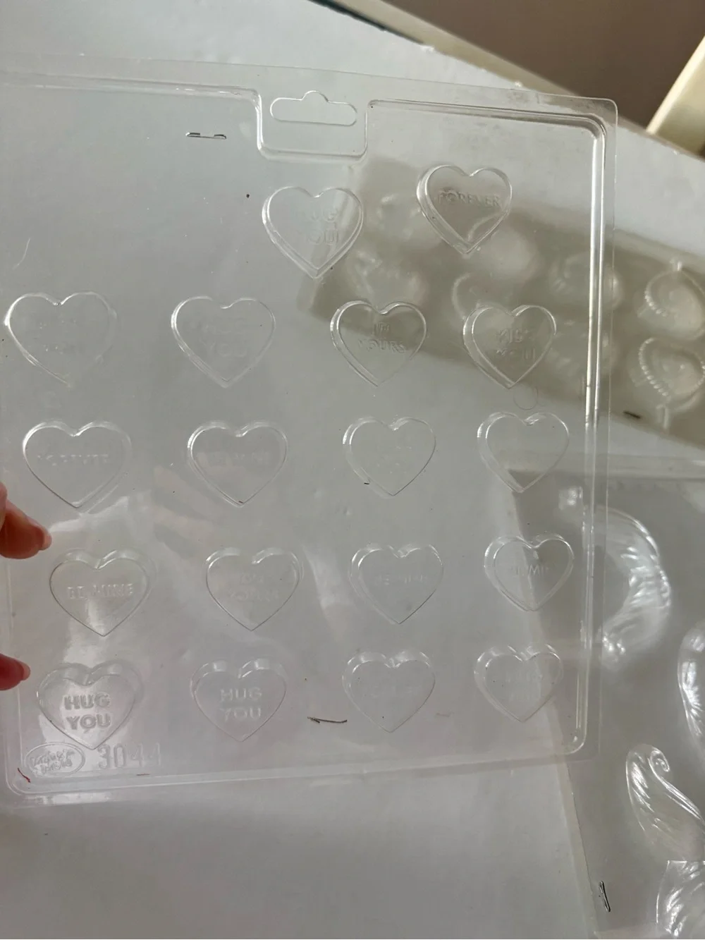 Wilton Clear Plastic Chocolate Candy Molds Set of 4 - 3 Valentine’s Day themed